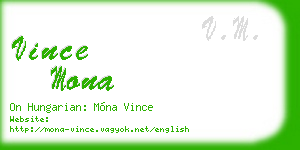 vince mona business card